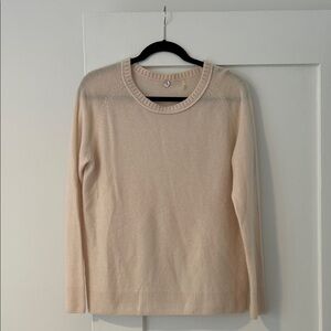 margaret o'leary soft cream cashmere crew neck sweater